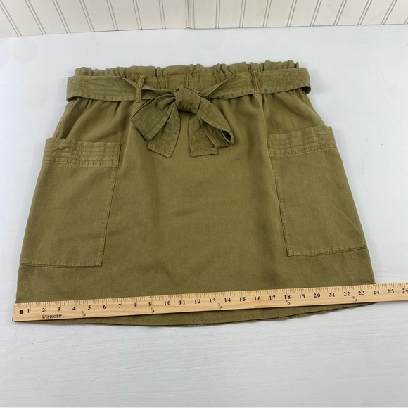 Faherty‎ Women's Arlie Olive Green Utility Mini Skirt Sz XL - Picture 13 of 15